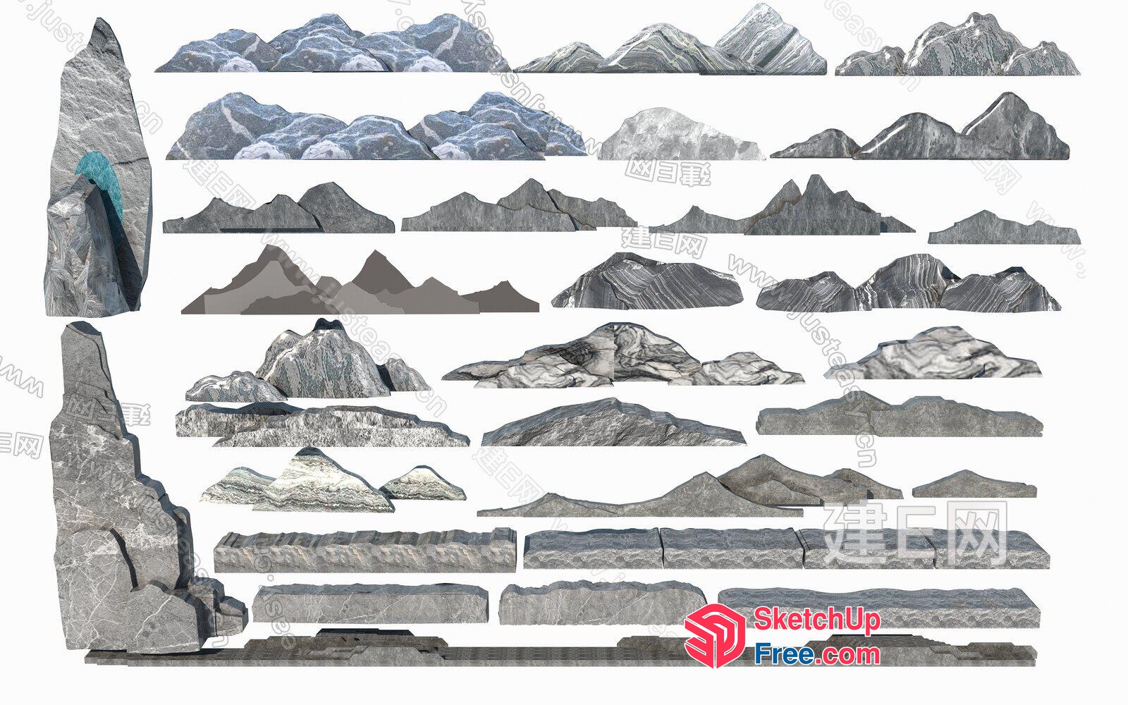 Collection Of Rocky Mountain Ranges 3D SketchUp File