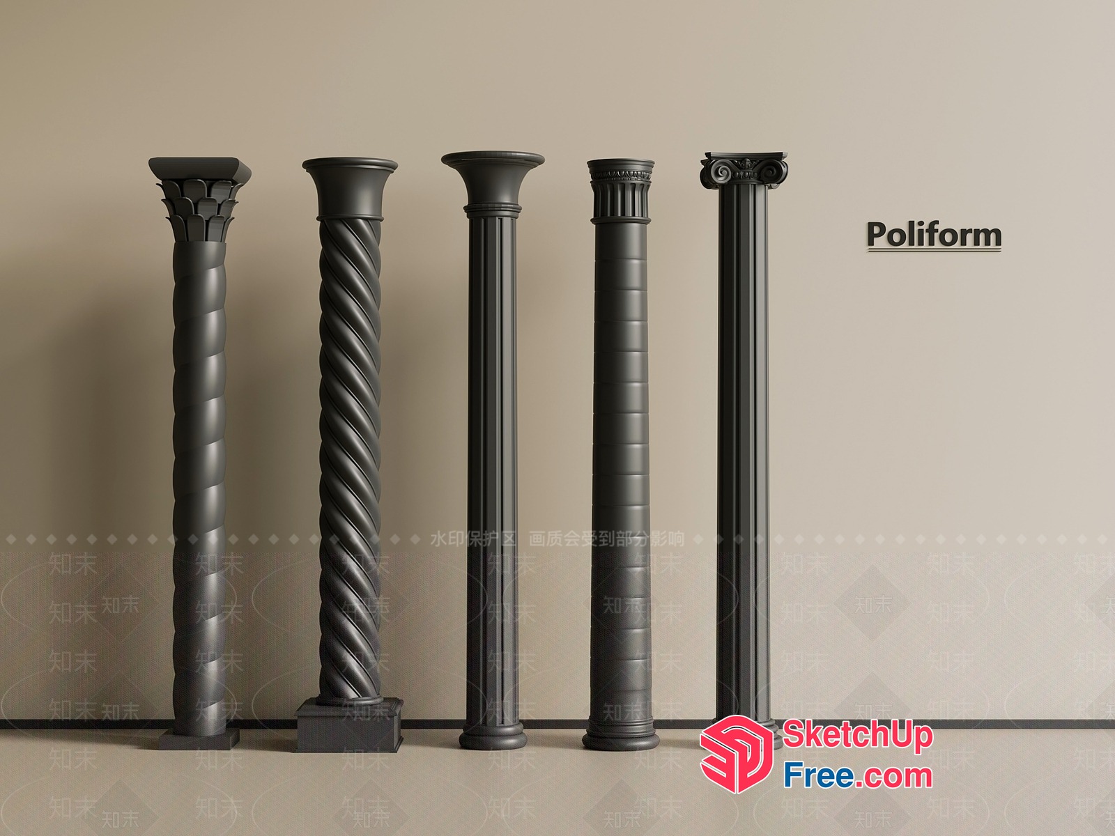 Poliform Pillars 3D SketchUp File