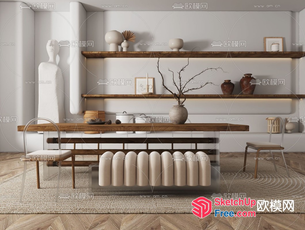 Elegant Modern Minimalist Interior Design 3D SketchUp File