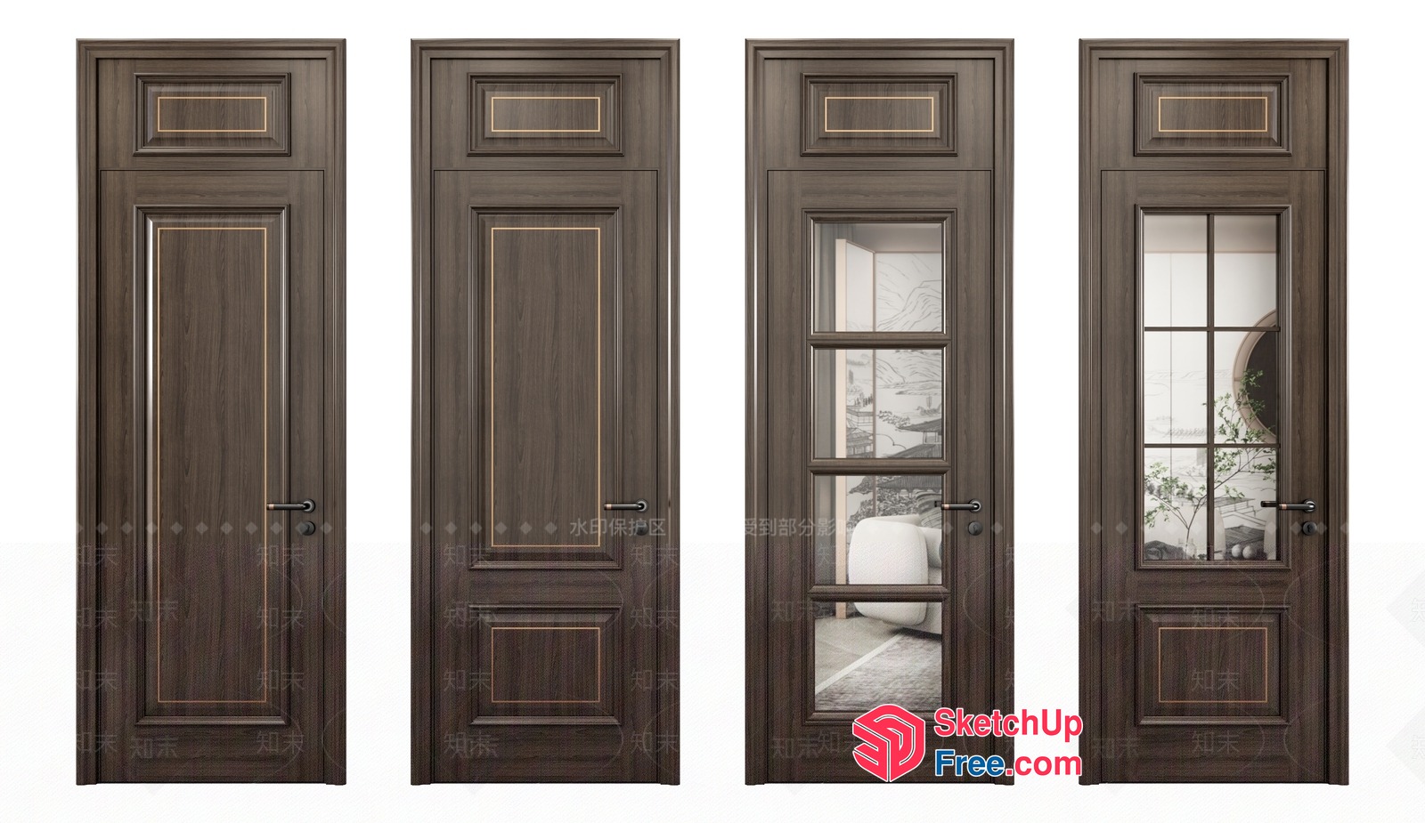 Classic Wood Door Collection 3D SketchUp File