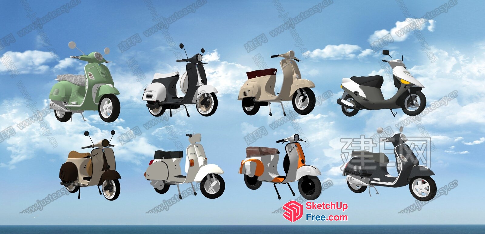 Scooters In The Sky 3D SketchUp File