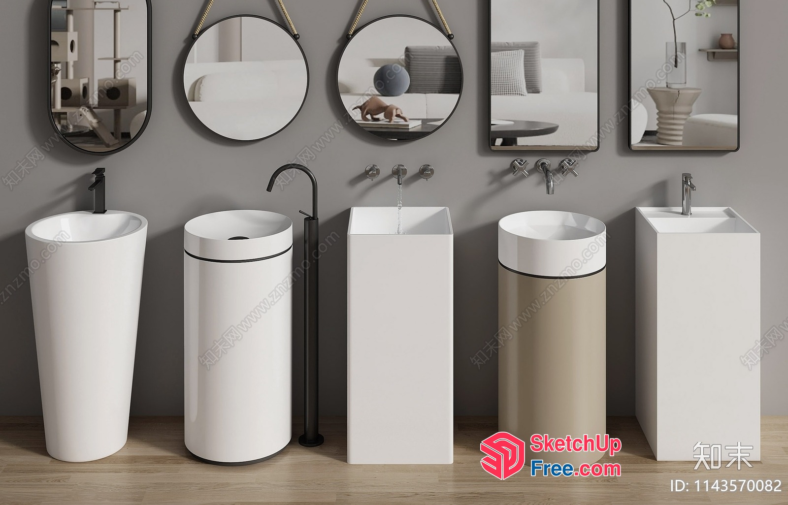 Modern Bathroom Fixtures And Decor 3D SketchUp File