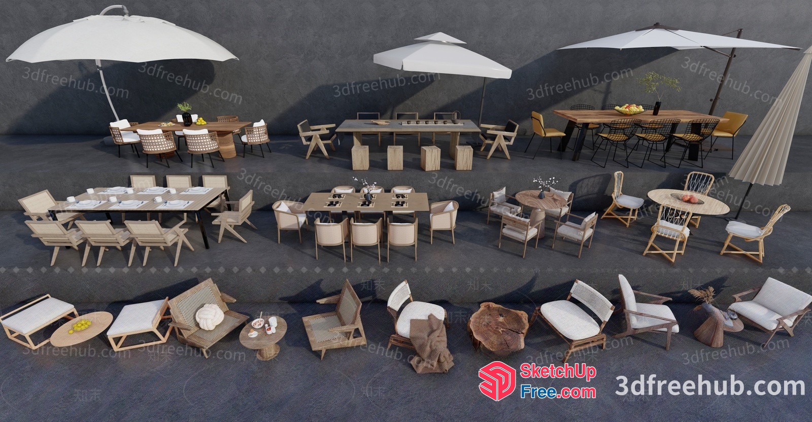 Outdoor Furniture Collection 3D SketchUp File