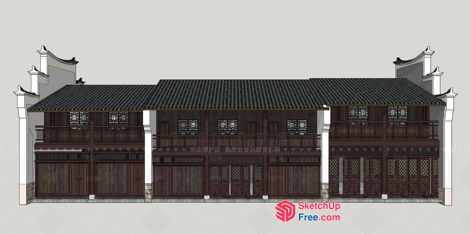 Traditional Chinese Architecture Building 3D SketchUp File