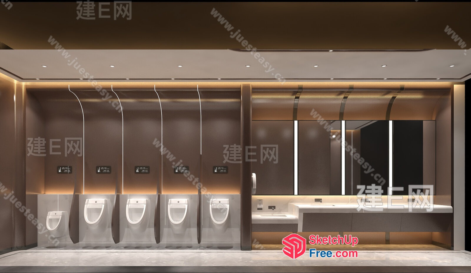 Modern Bathroom With Sleek Fixtures And Neutral Tones 3D SketchUp File