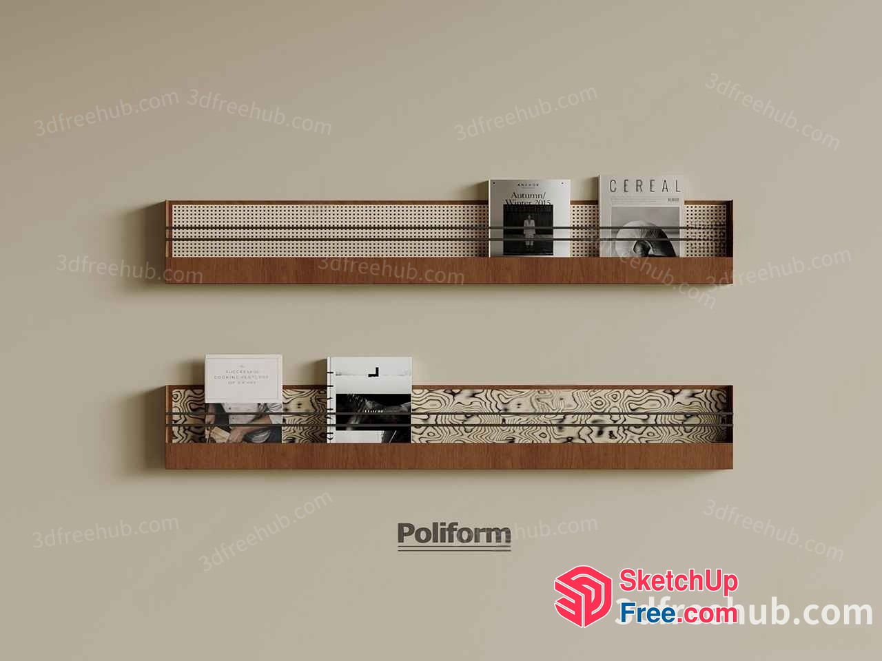Modern Bookshelf Display 3D SketchUp File