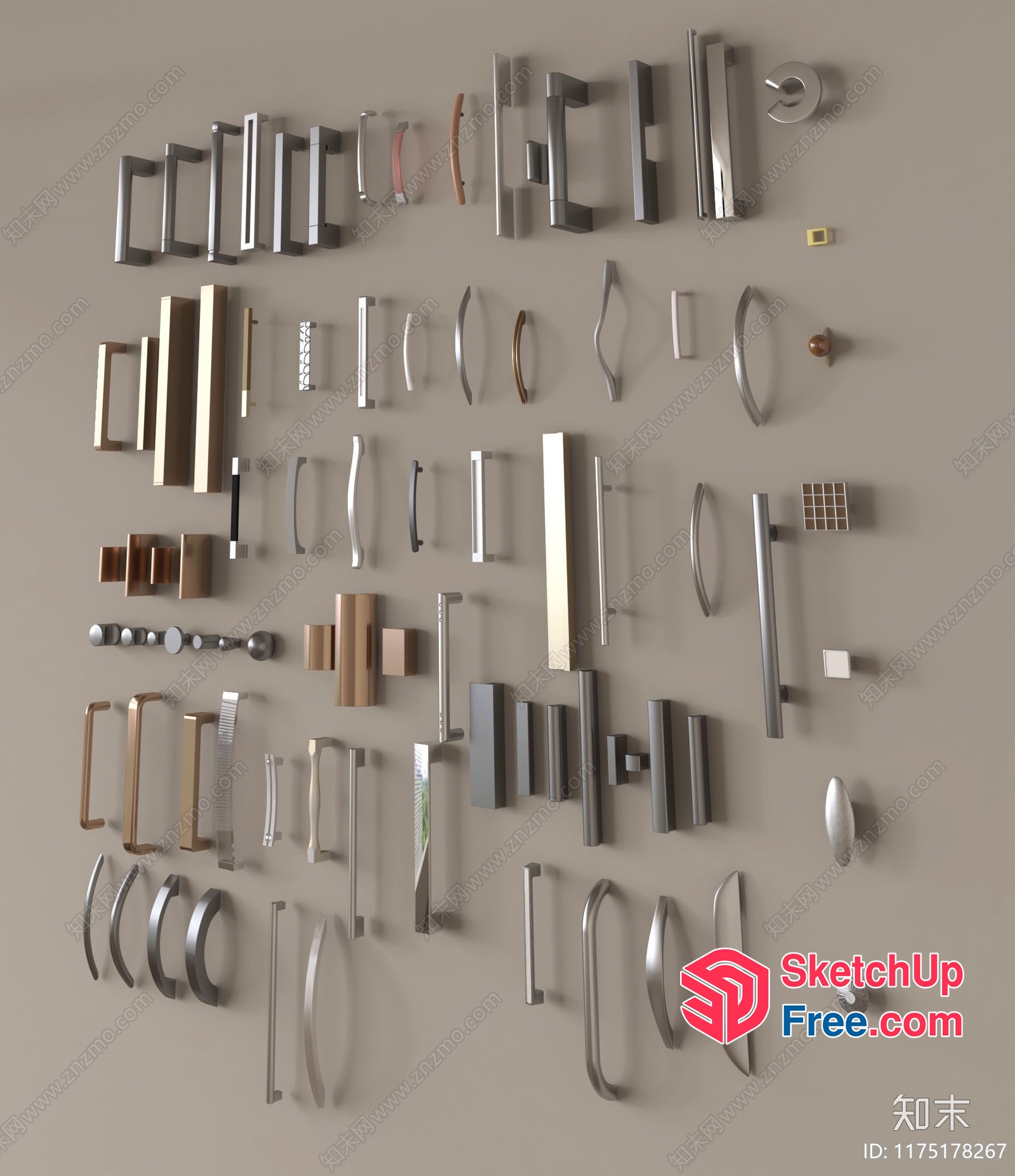 Door Handles And Knobs 3D SketchUp File