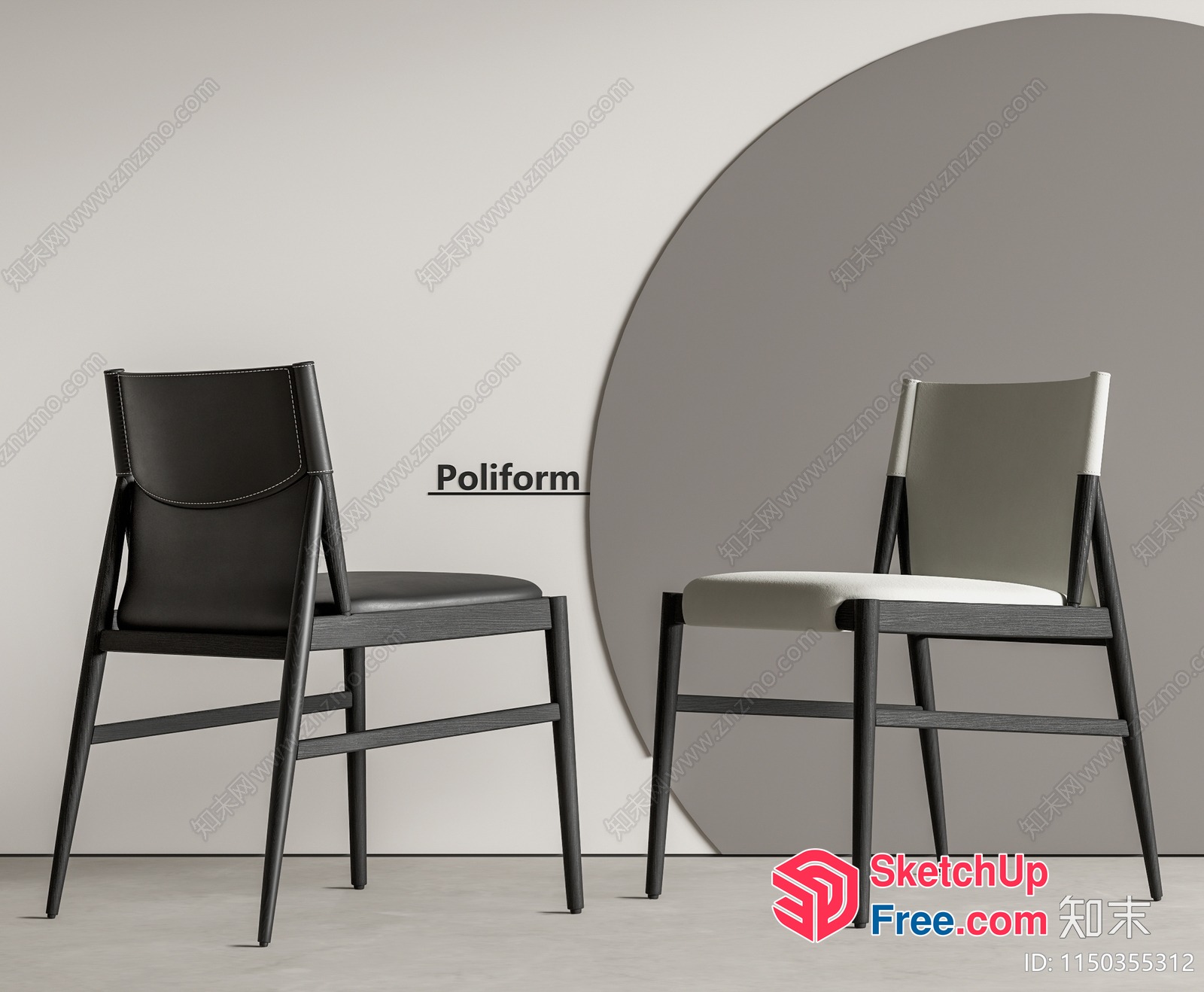 Minimalist Modern Dining Chairs 3D SketchUp File