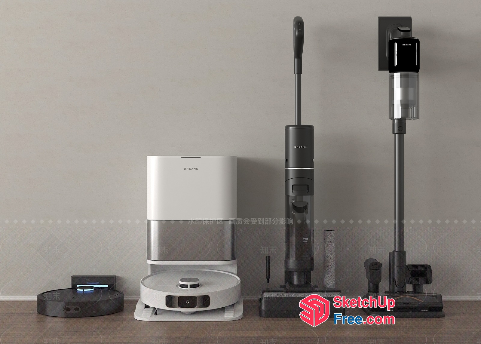 Modern Cleaning Appliances 3D SketchUp File