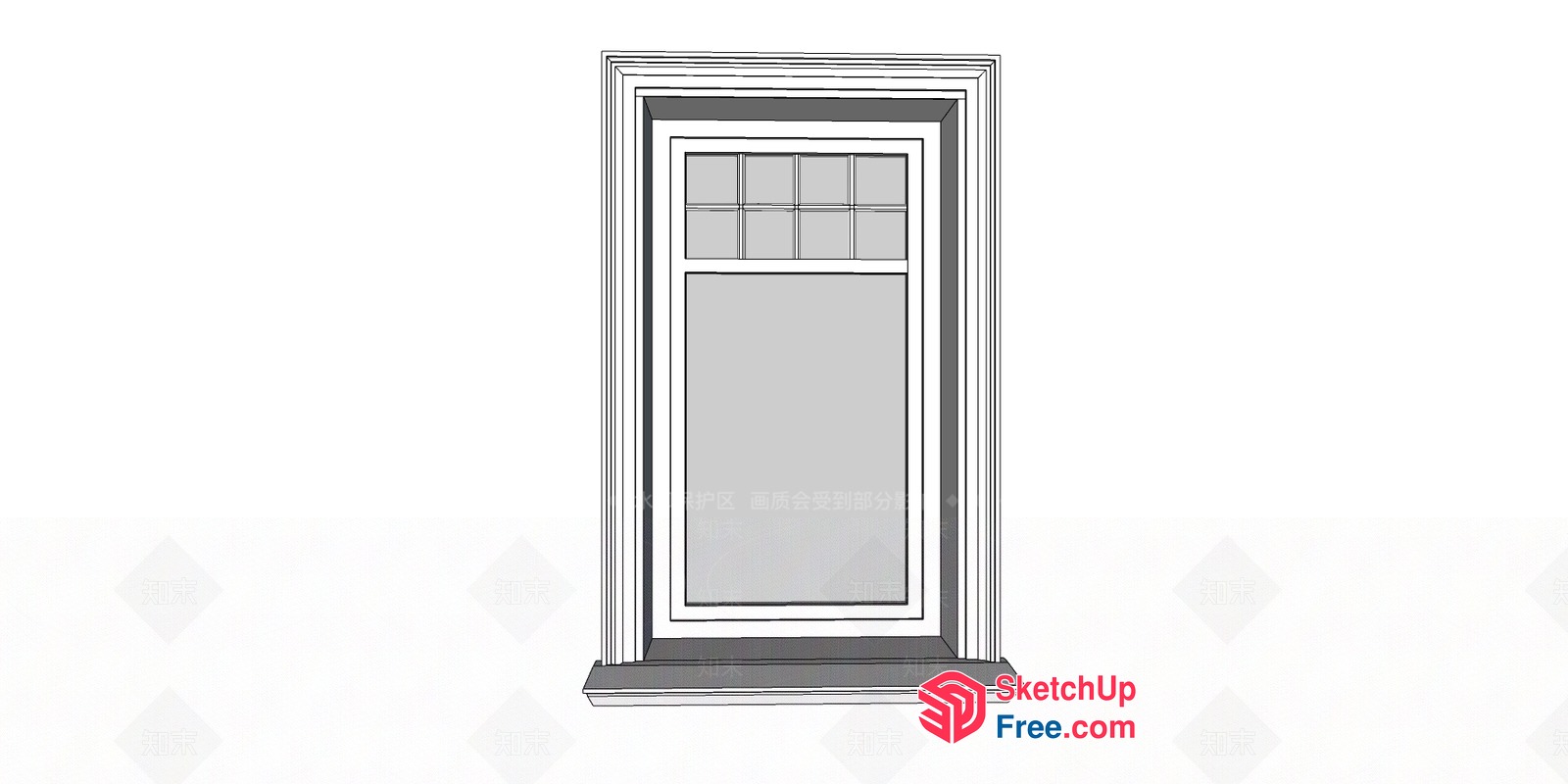 Classic Window Frame Design 3D SketchUp File