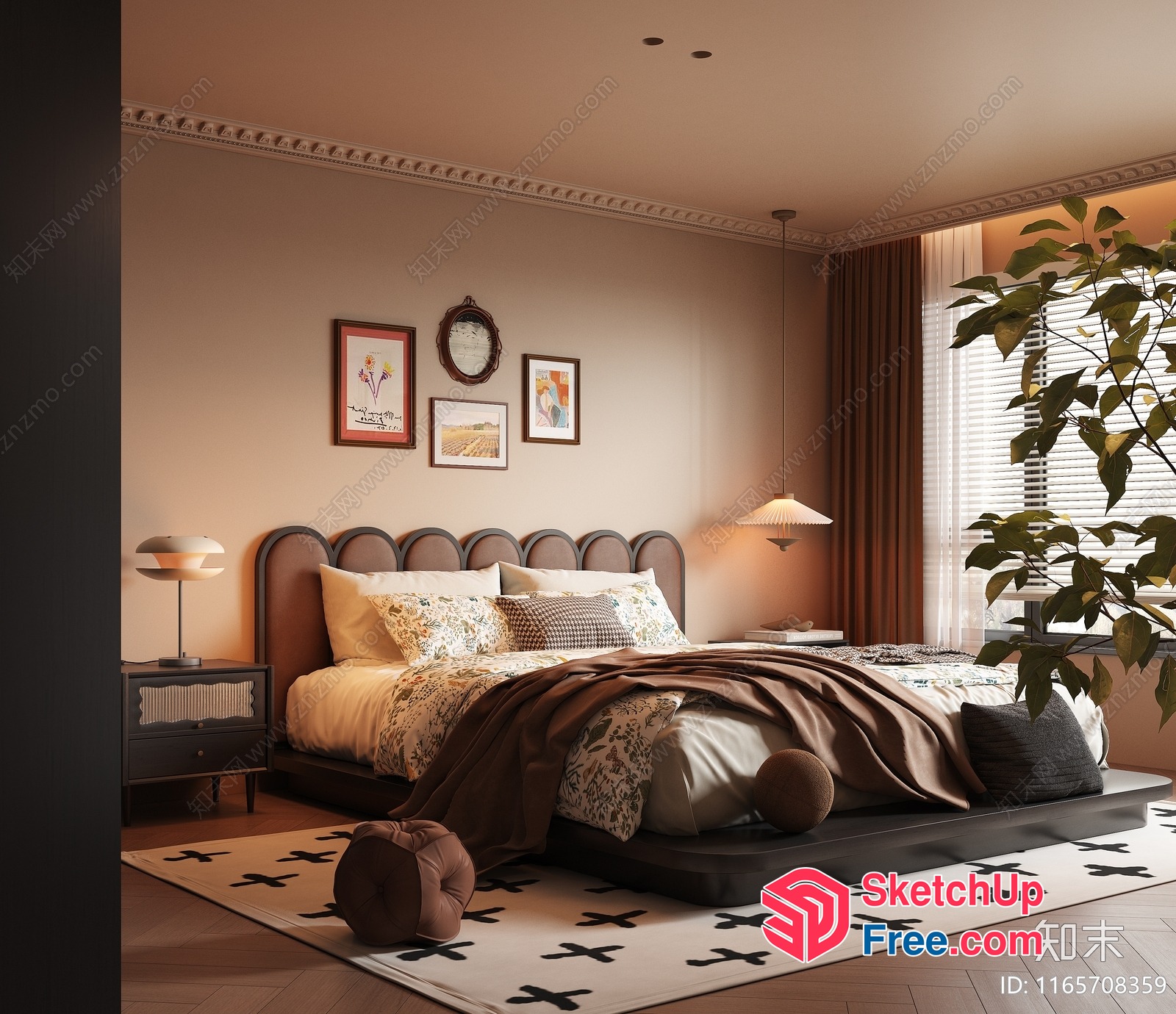Elegant Modern Bedroom Design With Classic Style 3D SketchUp File