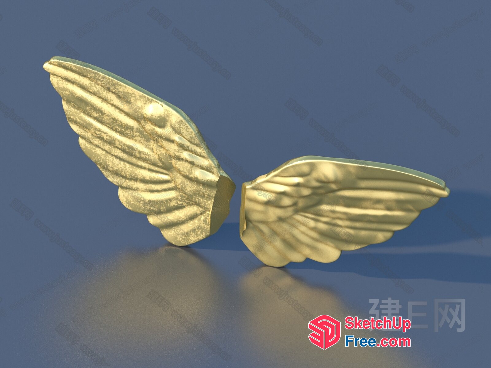Winged Decorative Elements 3D SketchUp File