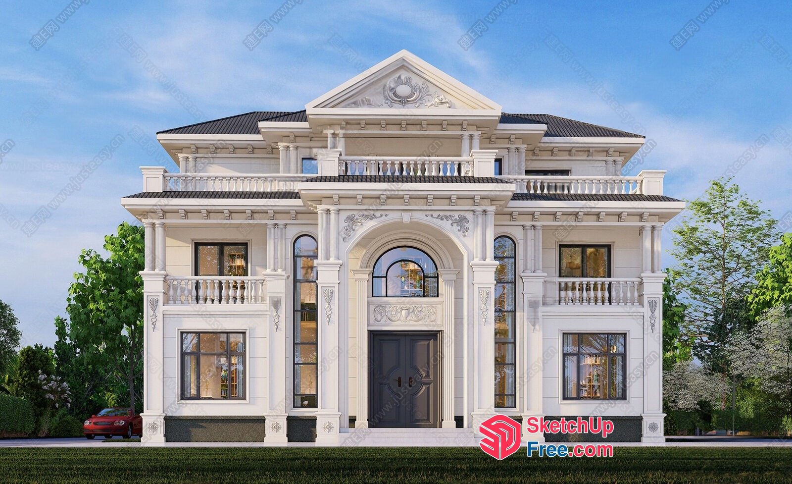 European Style Villa Collection 3D SketchUp File