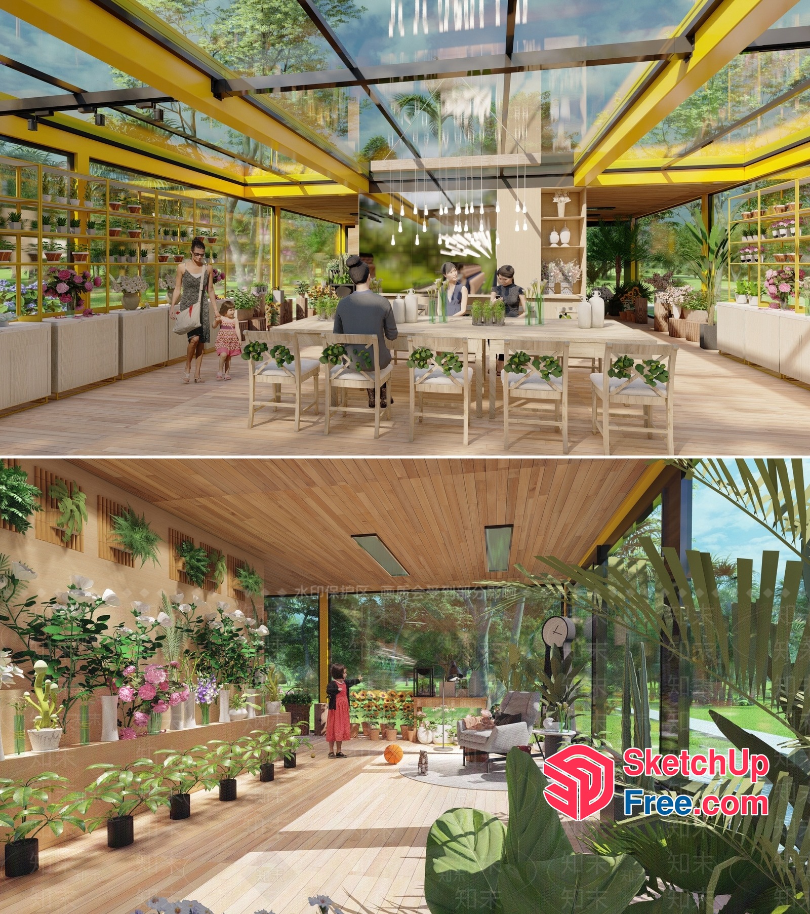 Modern Tropical Interior 3D SketchUp File
