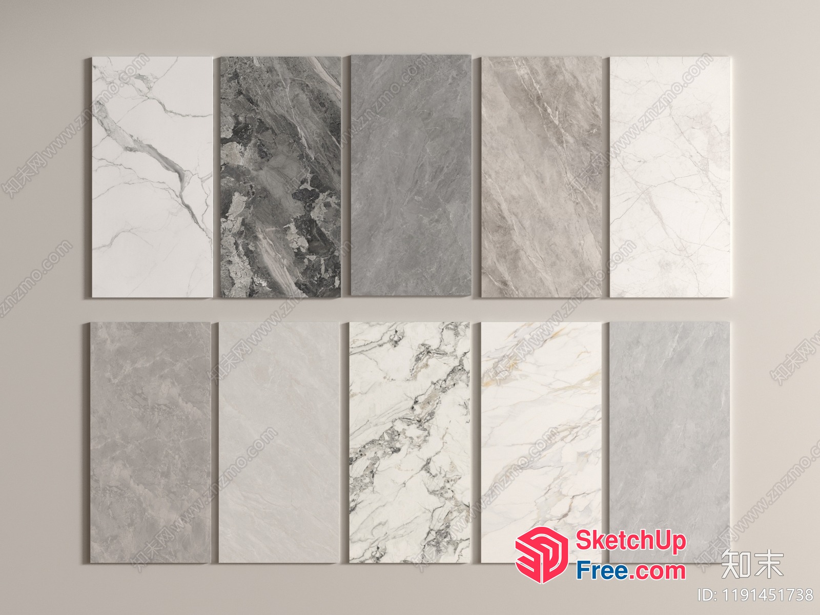 Marble And Marble-Looking Tiles 3D SketchUp File