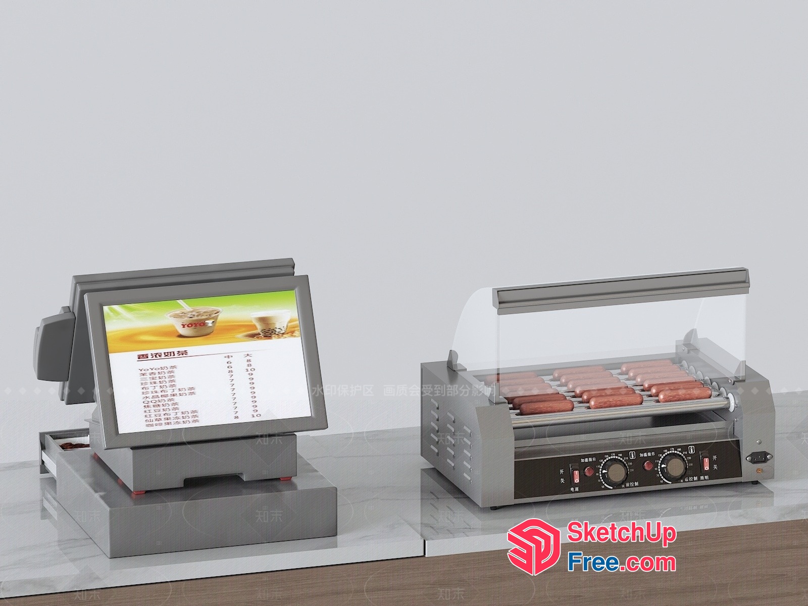 Sausage Cooking And Display Equipment 3D SketchUp File