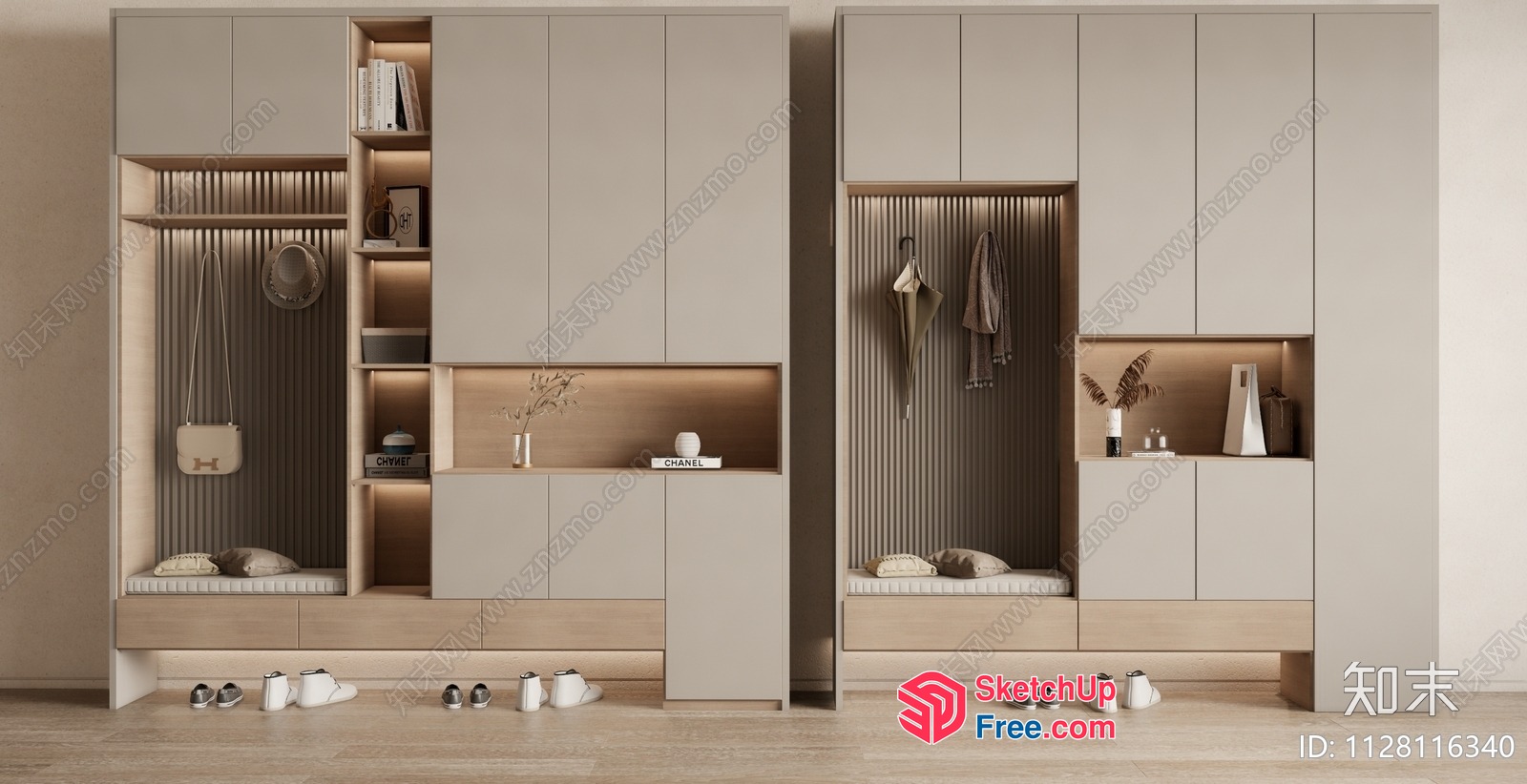 Modern Minimalist Shoe Storage And Display 3D SketchUp File