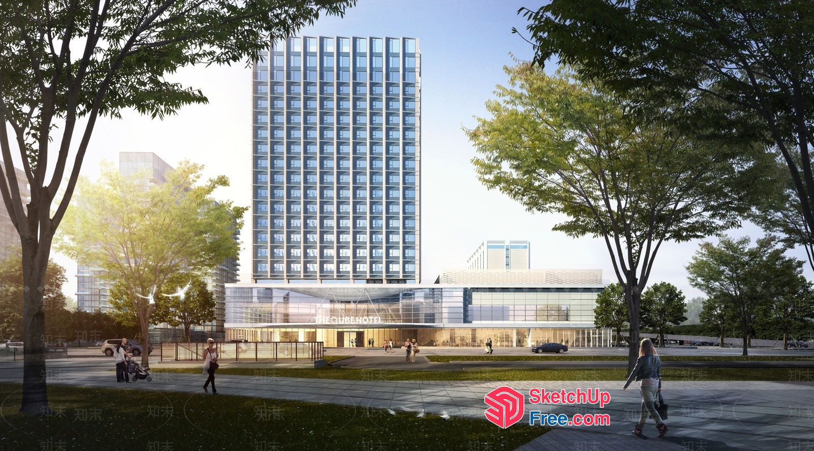Modern Urban Cityscape 3D SketchUp File