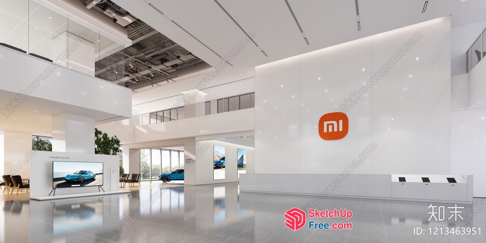 Modern Commercial Space With Sleek Architecture And Clean Lines 3D SketchUp File