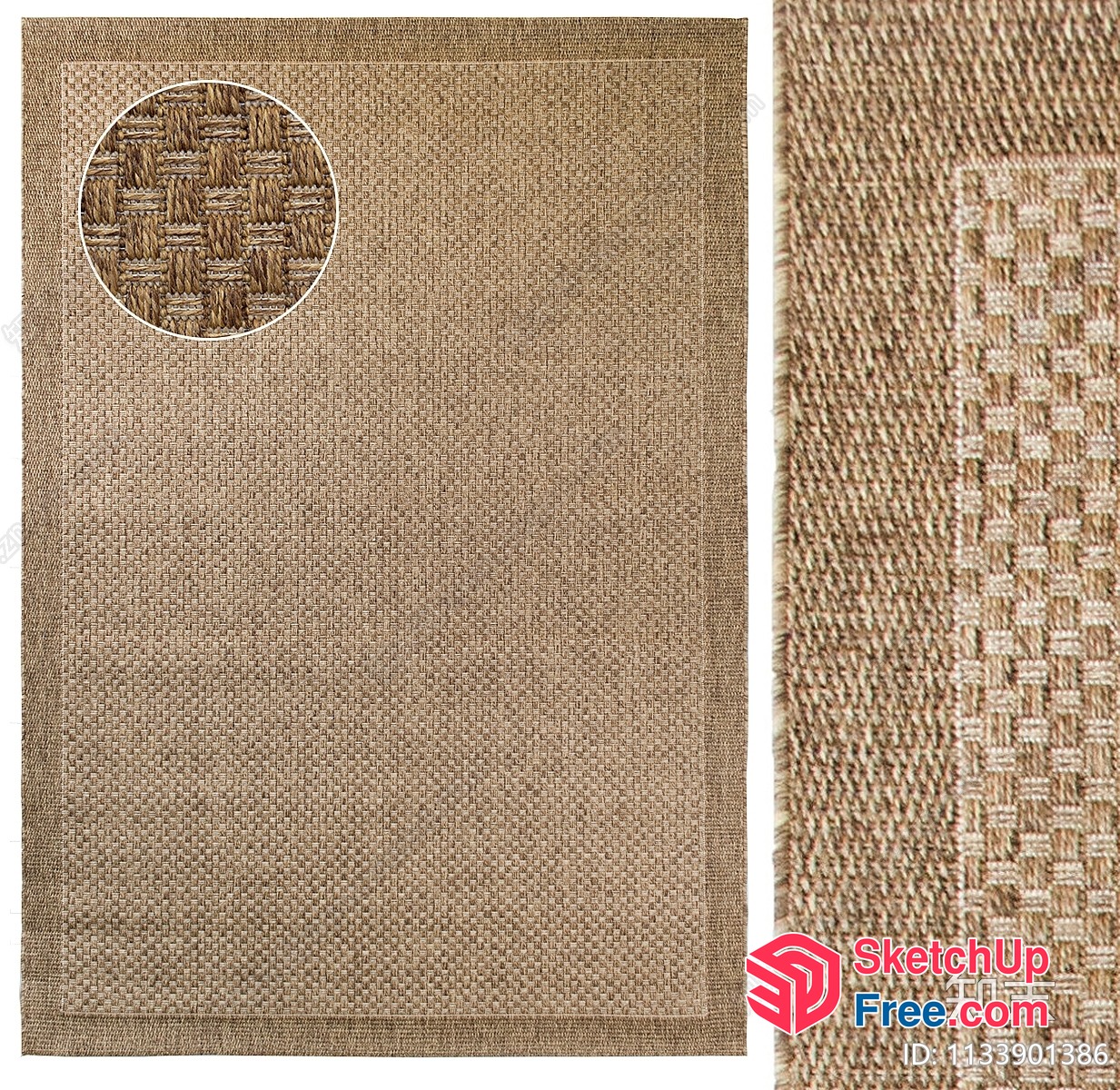 Brown Textured Fabric Background 3D SketchUp File