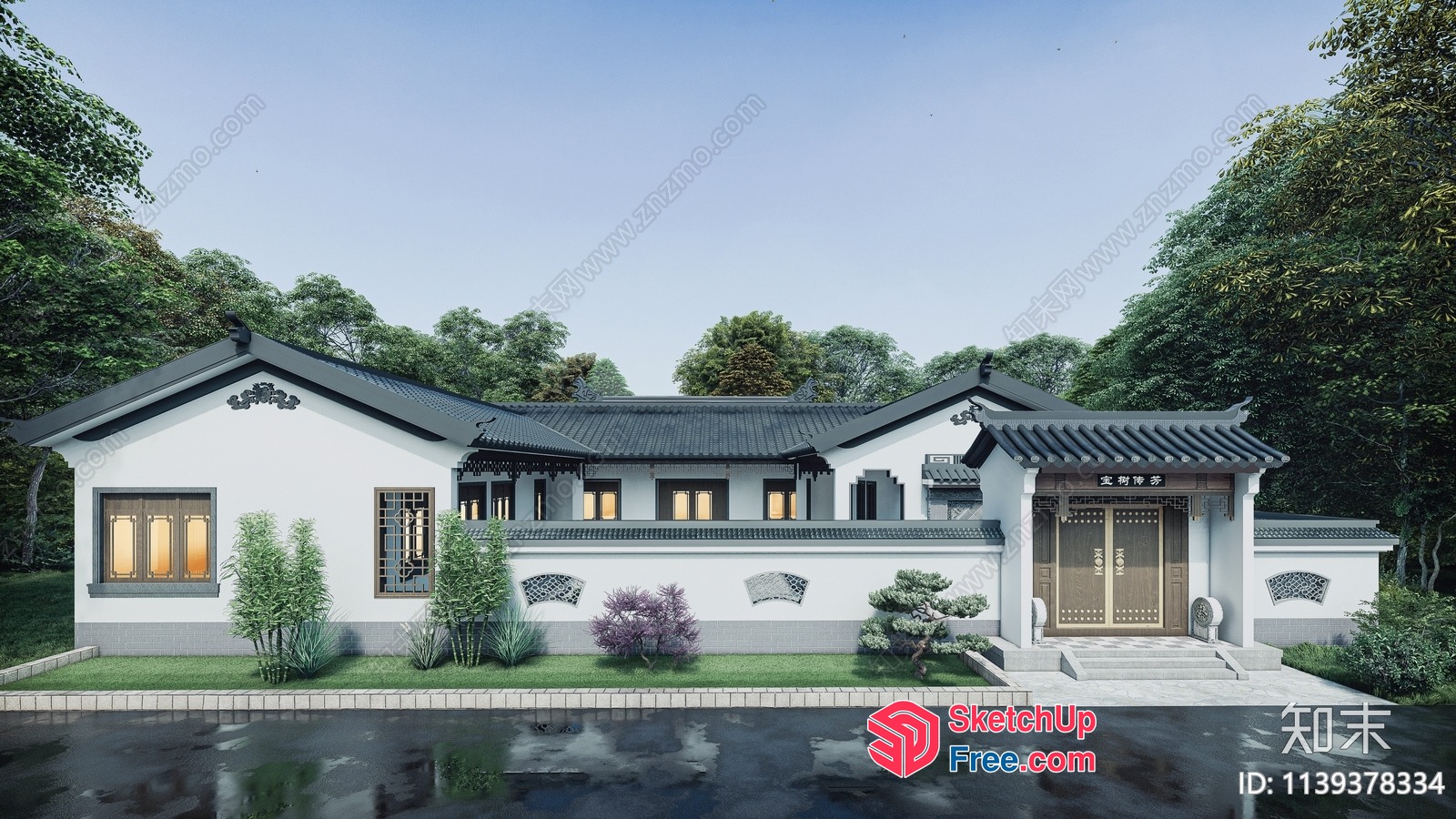 Traditional Chinese Villa Exterior 3D SketchUp File