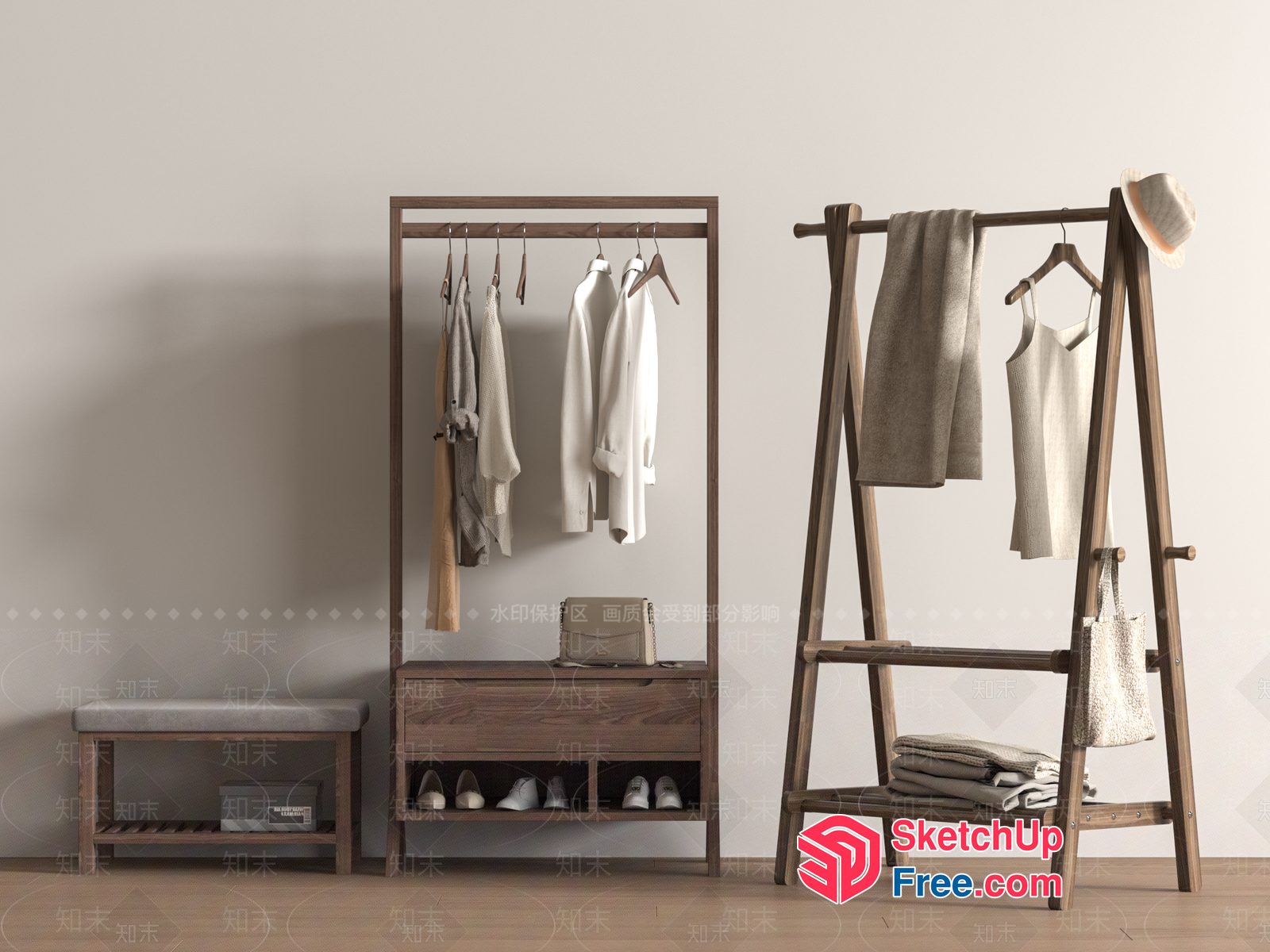 Minimalist Clothing Storage Solutions 3D SketchUp File