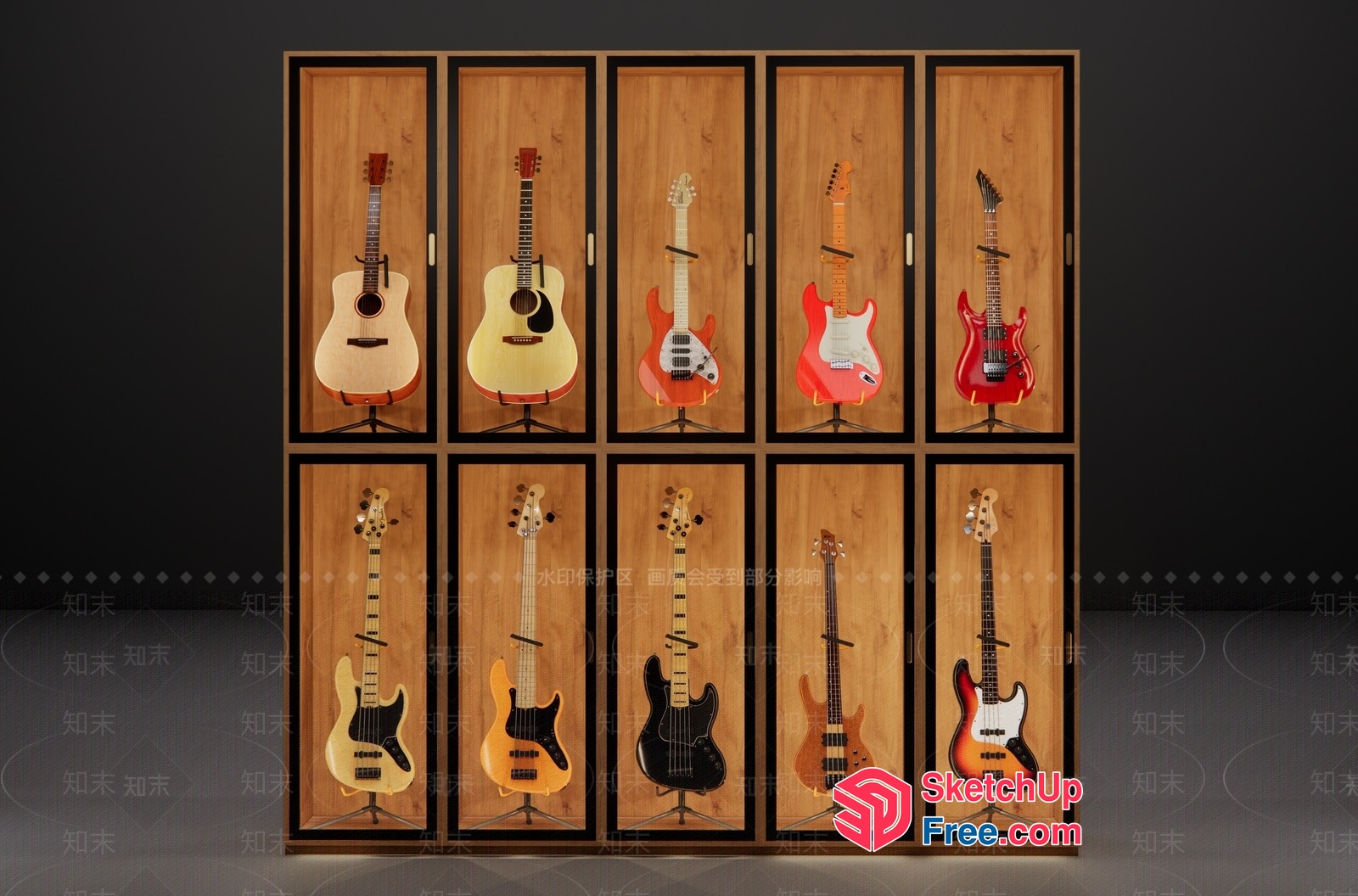 Guitar Display Case 3D SketchUp File