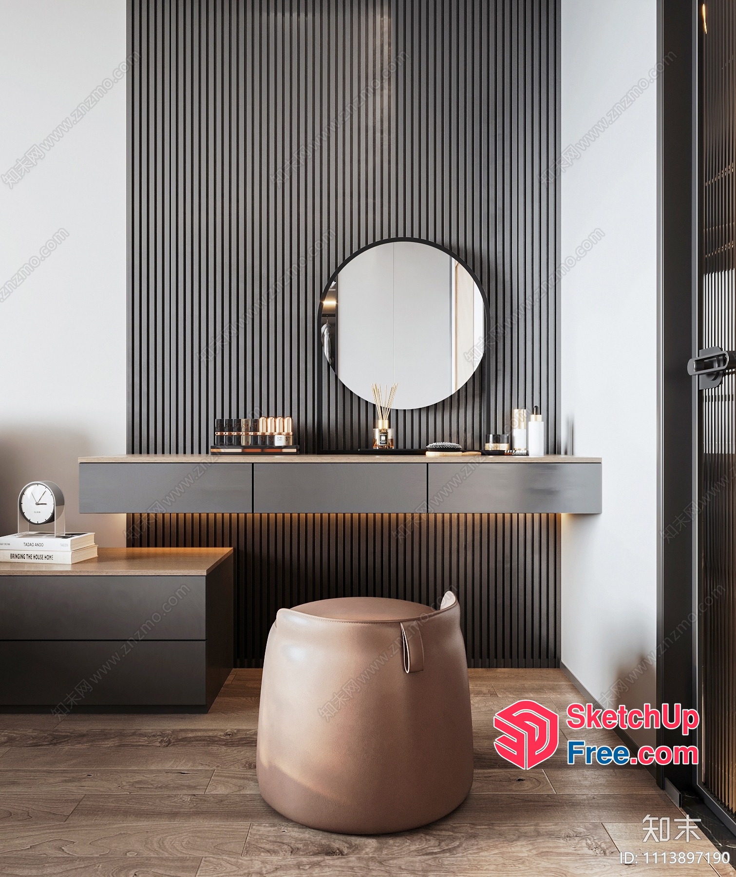 Modern Minimalist Bathroom Interior Design 3D SketchUp File