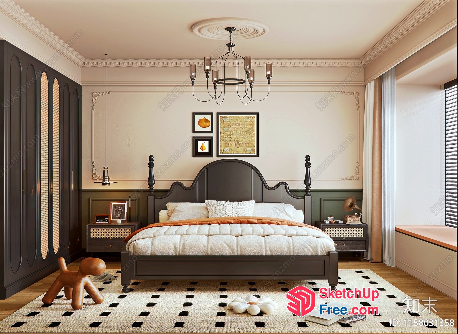 Elegant And Sophisticated Bedroom Interior Design 3D SketchUp File