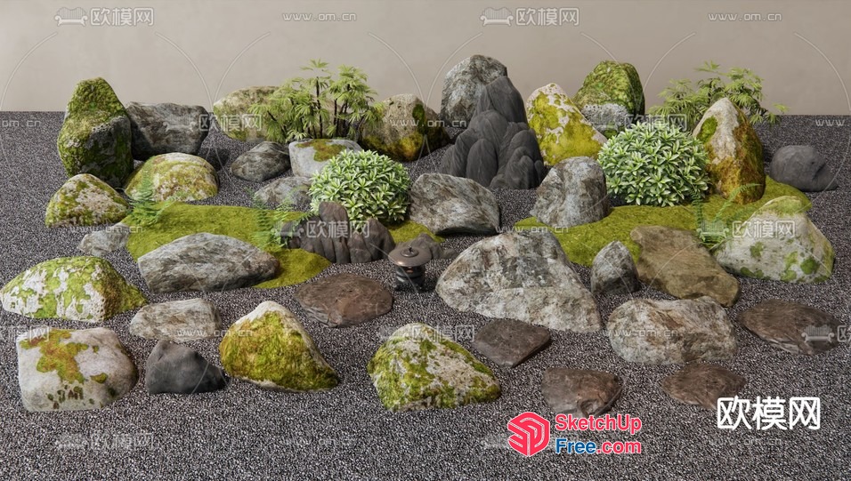 Serene Japanese-Inspired Landscape Garden 3D SketchUp File