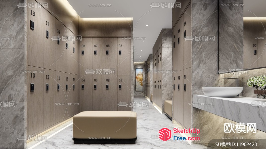 Luxurious Modern Bathroom Interior Design 3D SketchUp File