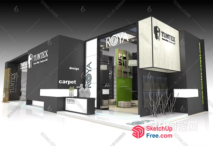 Modern Commercial Street With Tuntex And Rova 3D SketchUp File