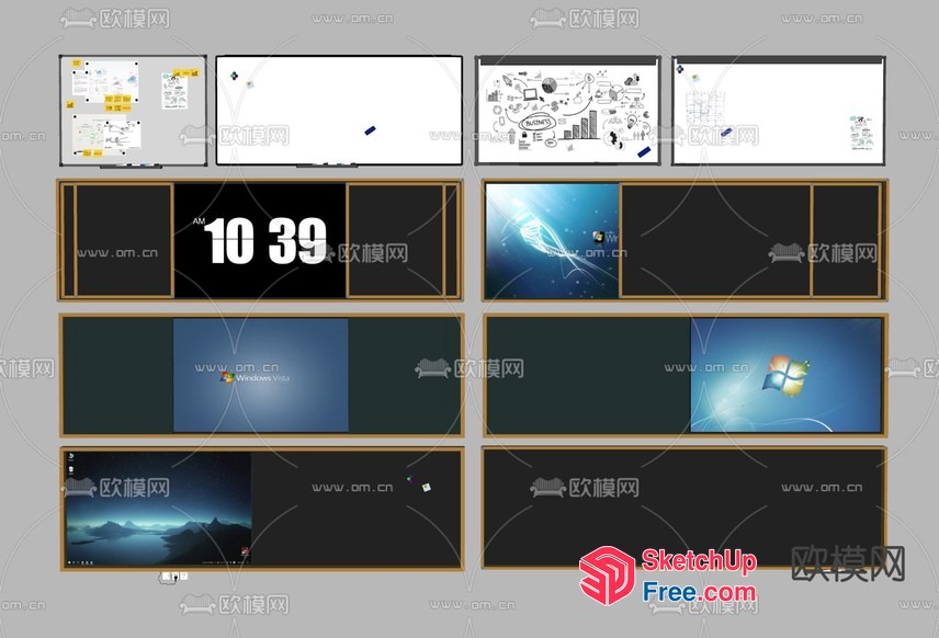 Windows Vista Presentation Templates 3D SketchUp File