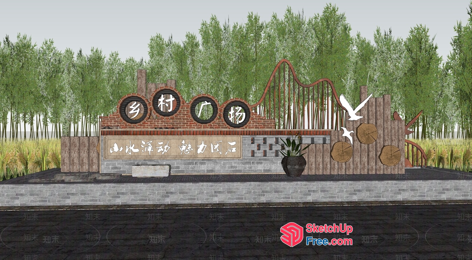Traditional Chinese-Inspired Exterior Decor 3D SketchUp File