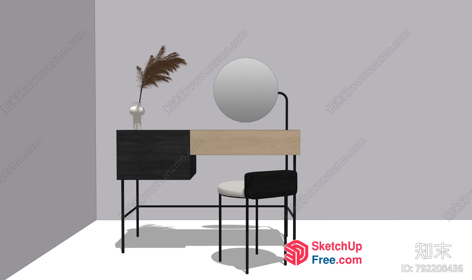 Modern Minimalist Interior Furniture Set 3D SketchUp File