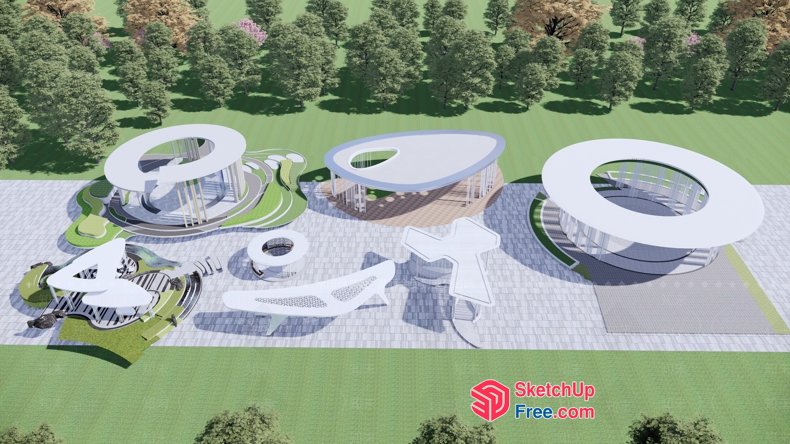 Futuristic Modern Architecture Design 3D SketchUp File