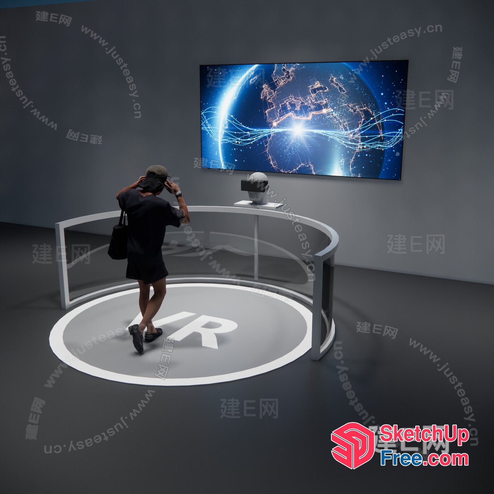 Interactive Virtual Reality Experience 3D SketchUp File