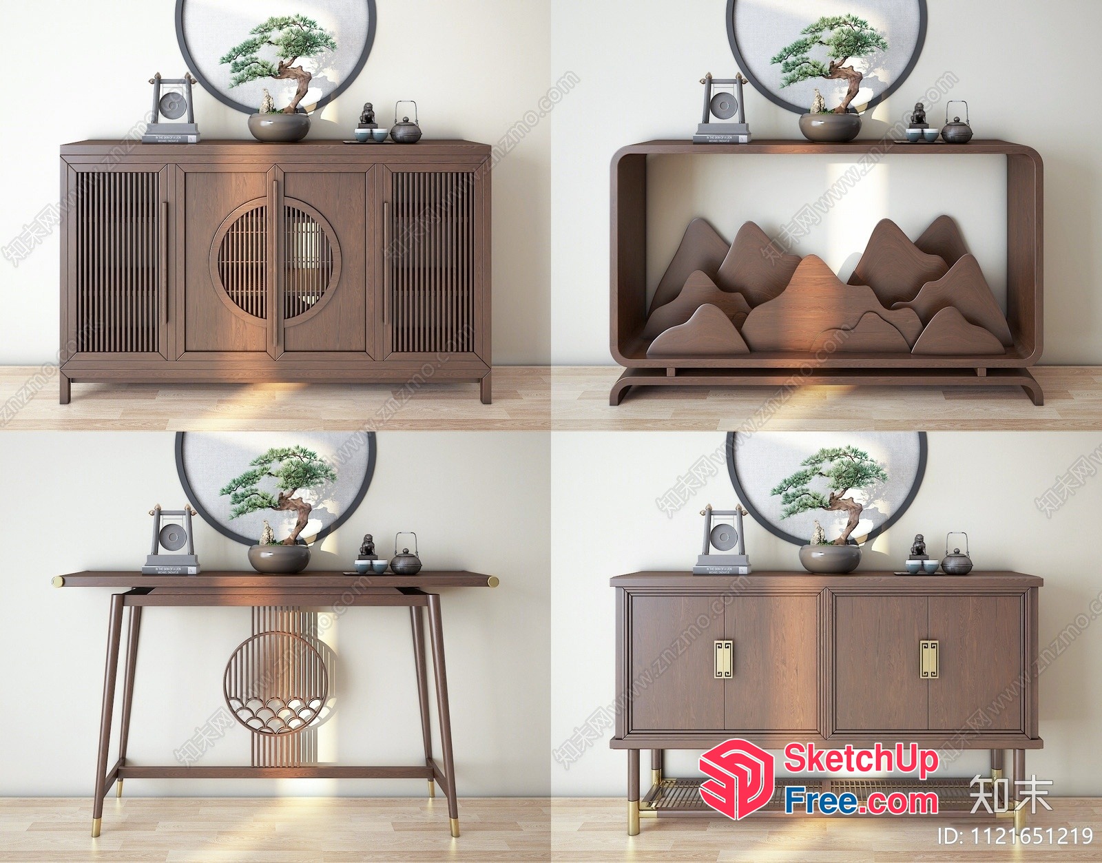 Asian-Inspired Furniture Collection 3D SketchUp File