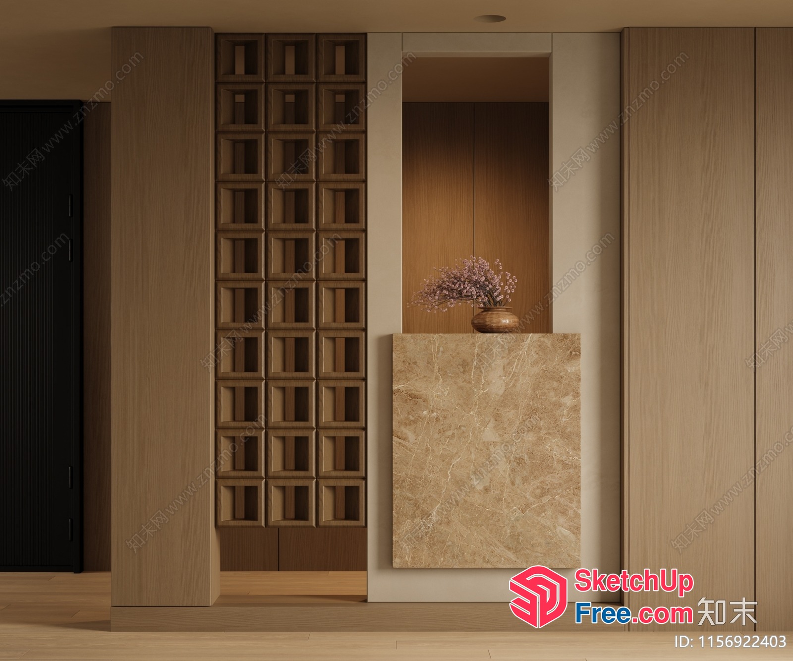 Minimalist Japanese Style Interior Design 3D SketchUp File