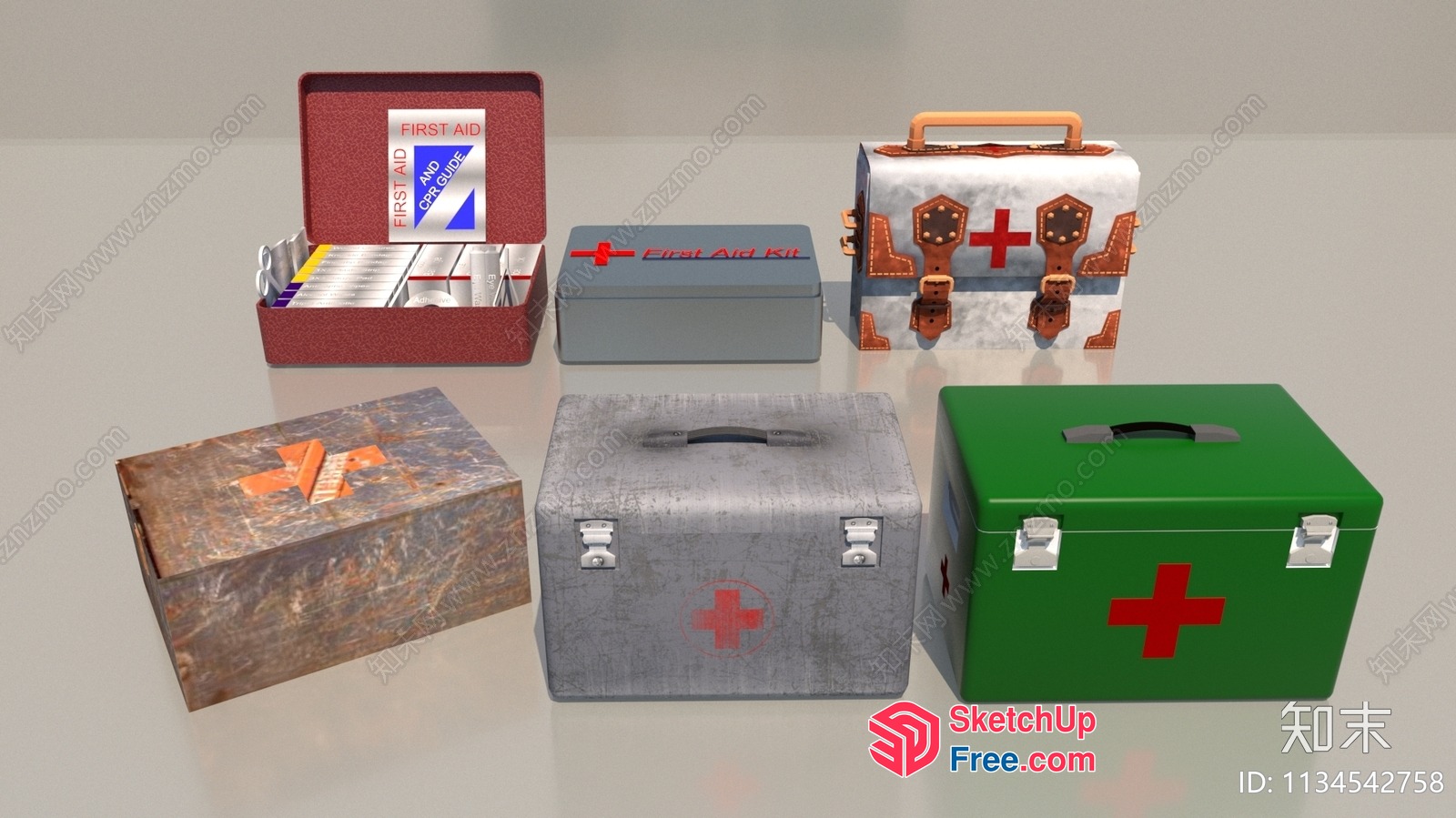 First Aid Kits In Various Styles 3D SketchUp File