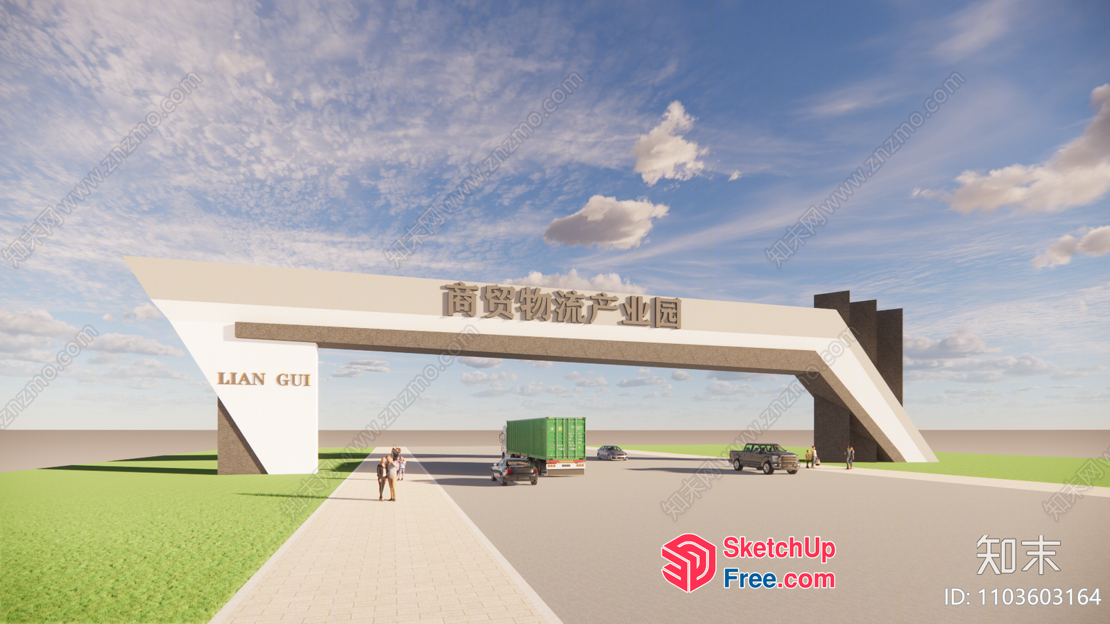 Lian Gui Entrance Arch 3D SketchUp File