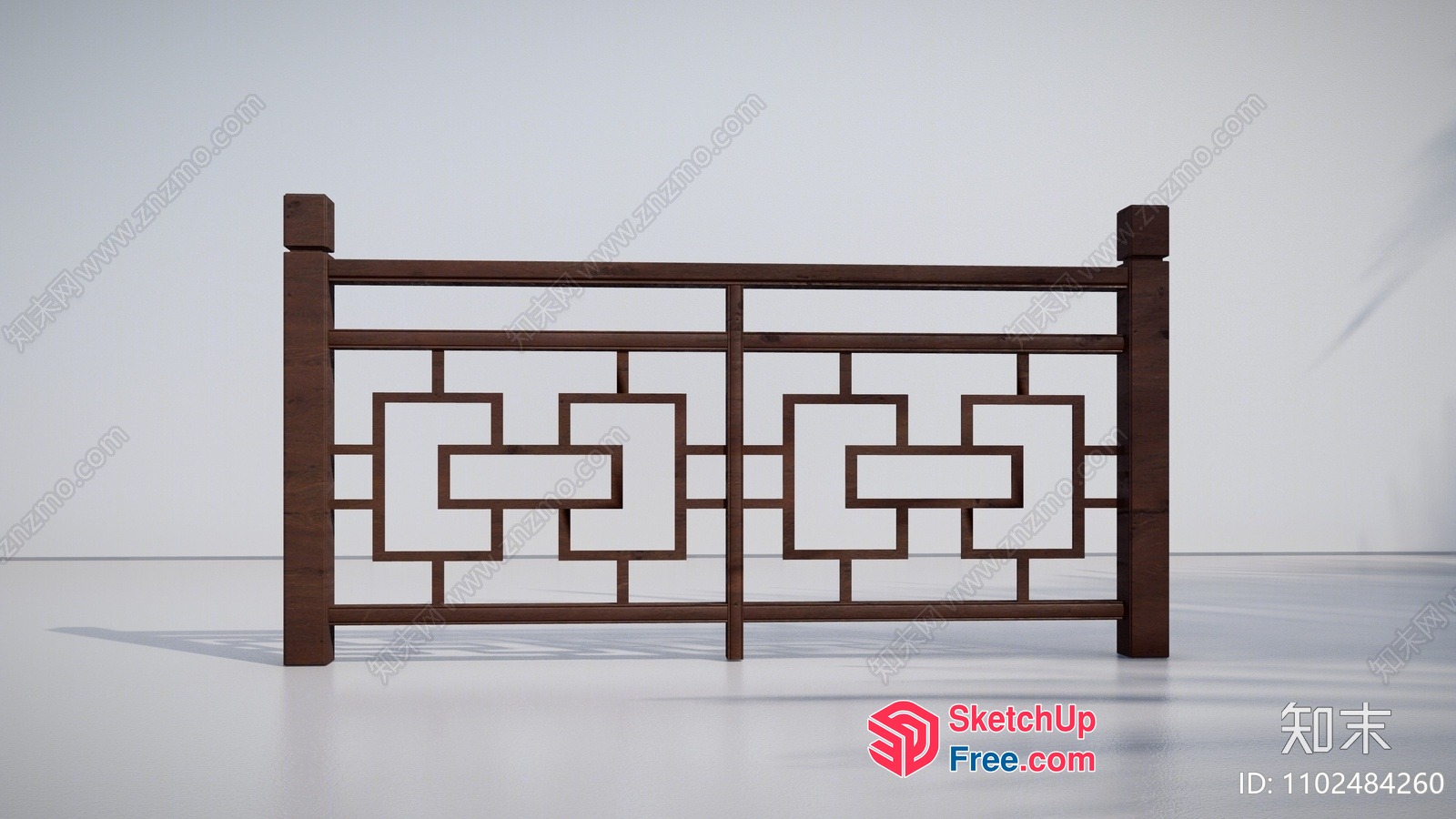 Traditional Chinese Railing Design 3D SketchUp File