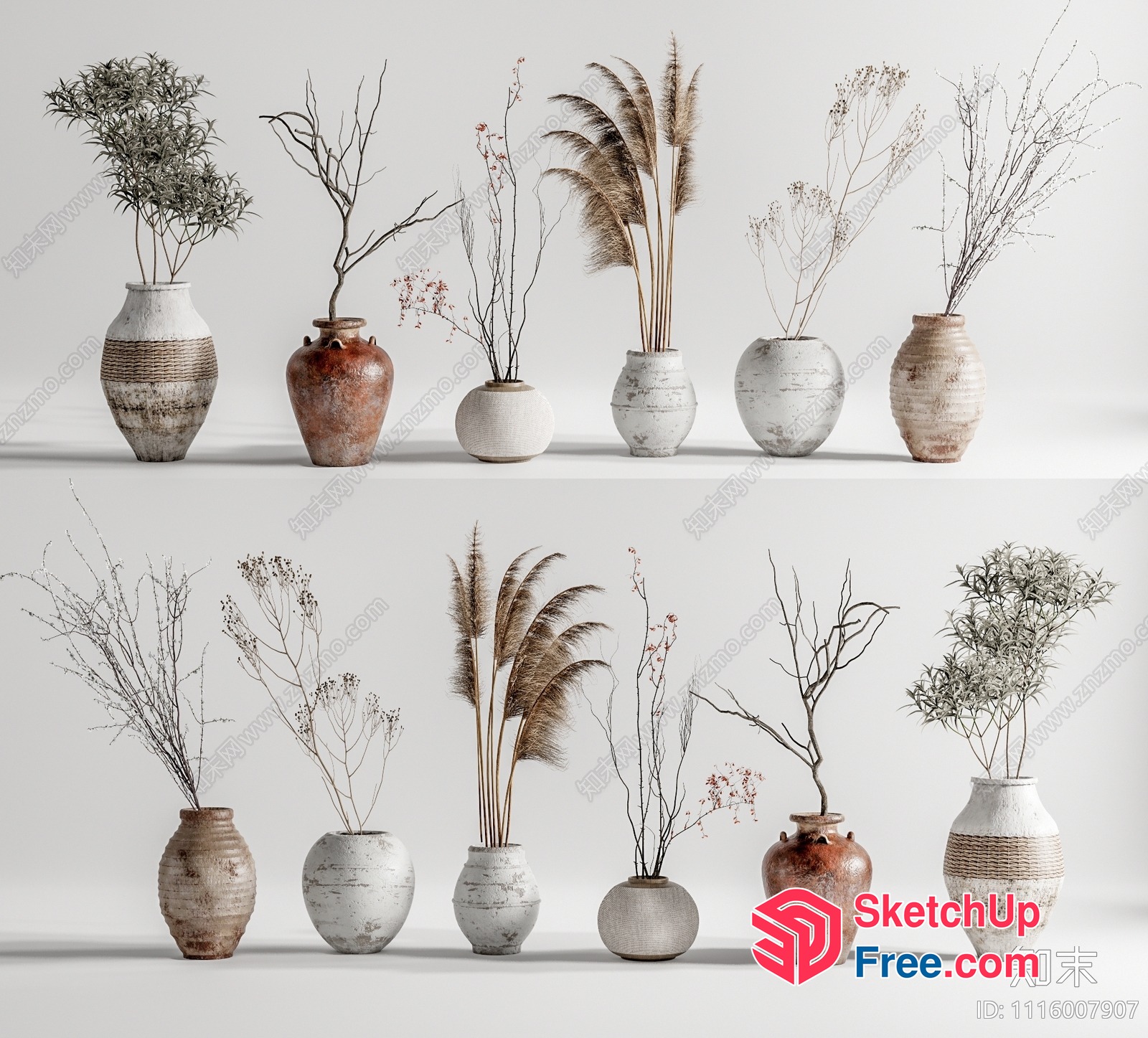 Elegant Rustic Home Decor Collection 3D SketchUp File