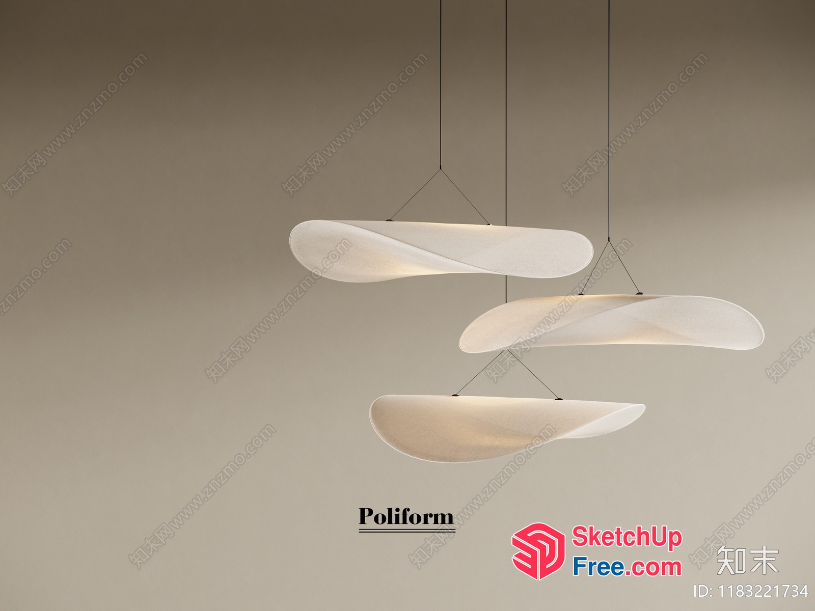 Poliform Hanging Light Fixture 3D SketchUp File