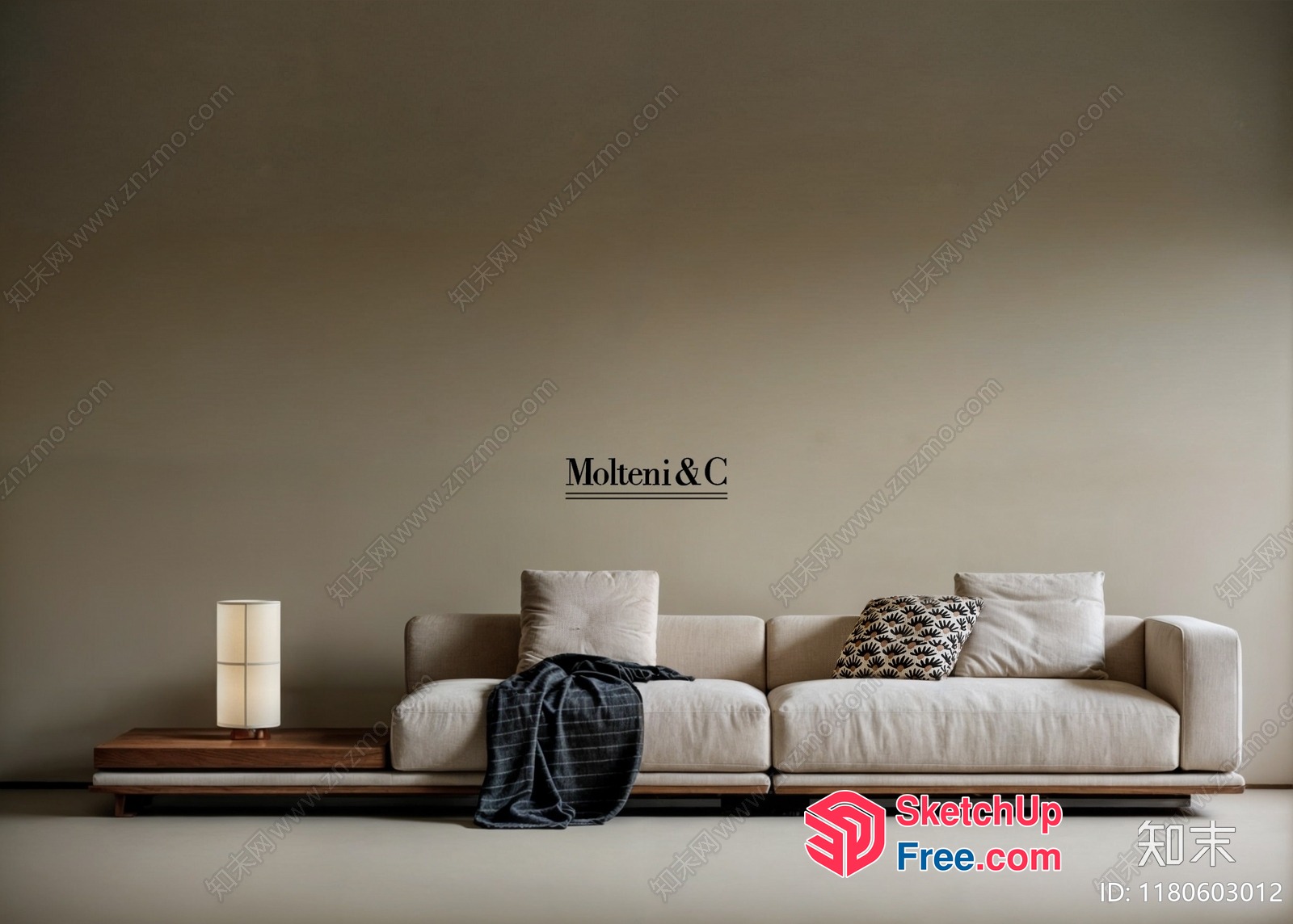 Modern Minimalist European Style Living Room Furniture 3D SketchUp File