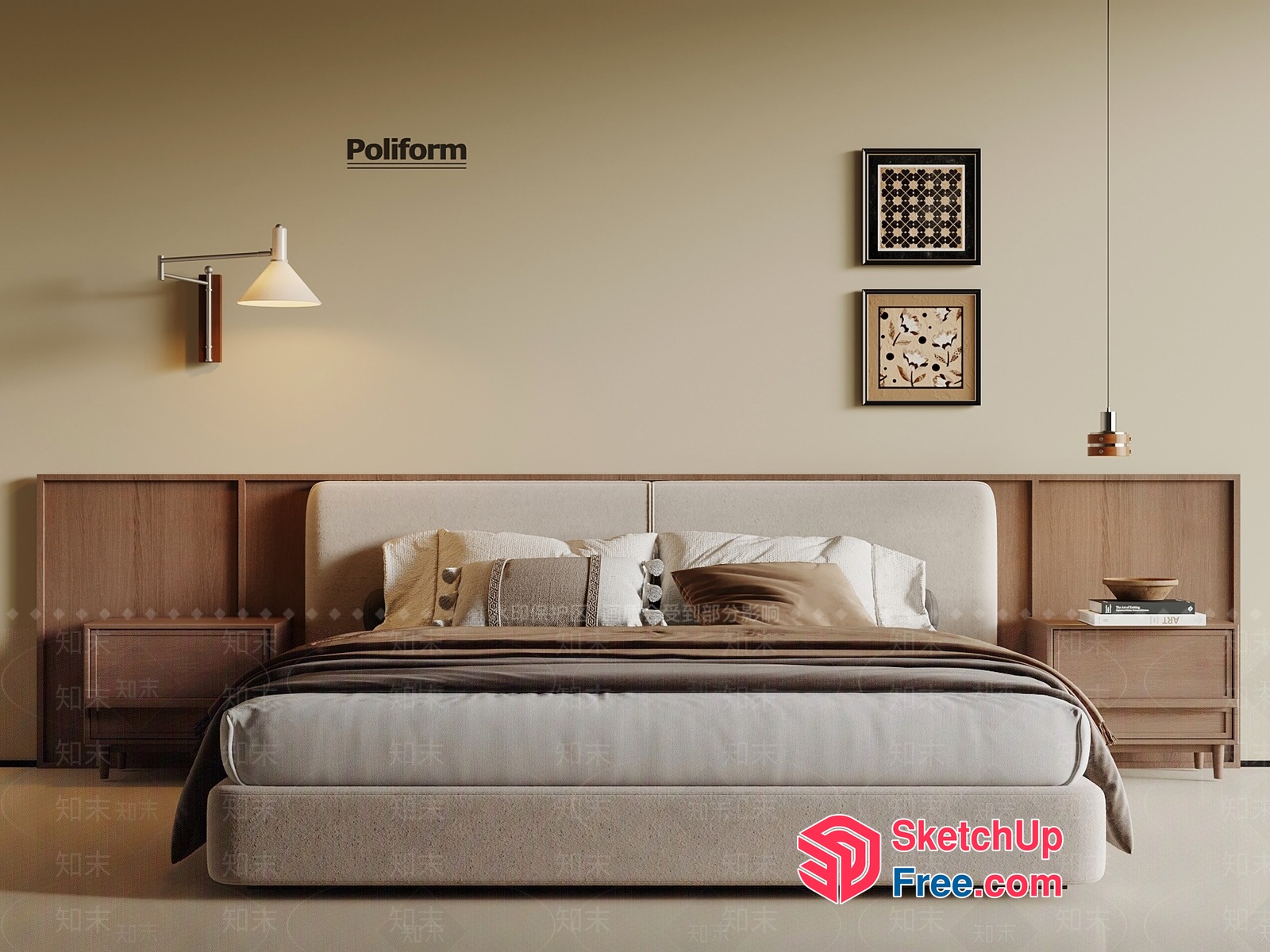 Poliform Bedroom Interior 3D SketchUp File