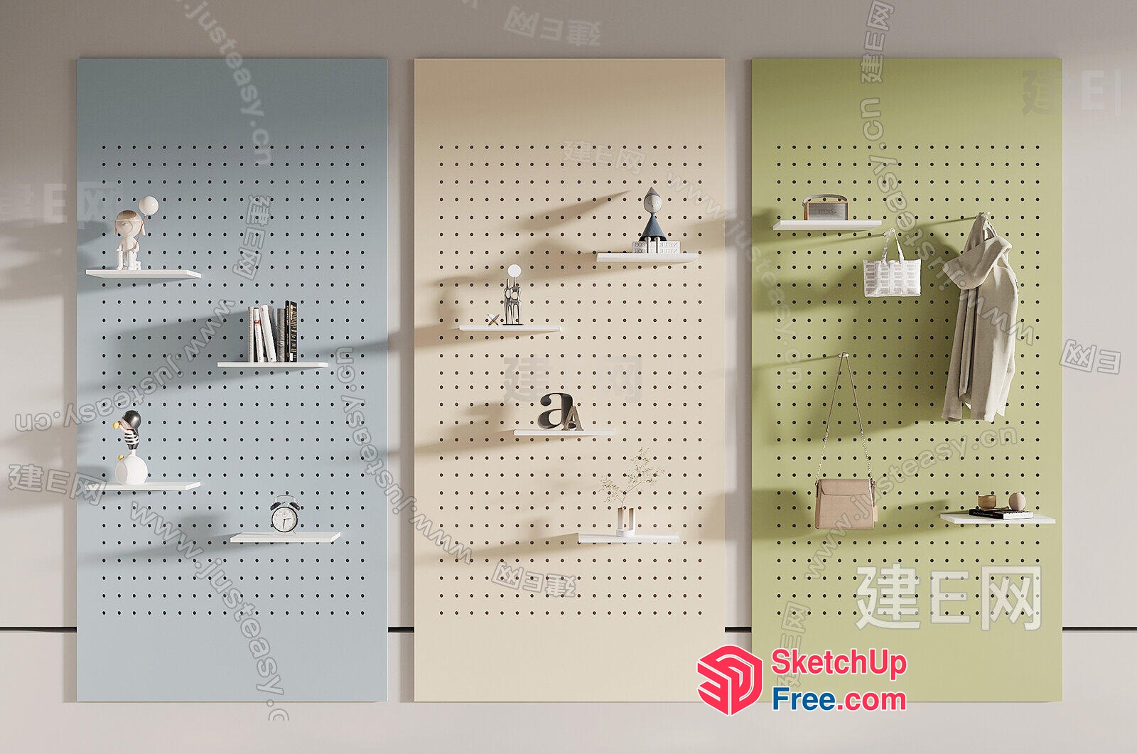 Wall Decor With Shelves And Accessories 3D SketchUp File