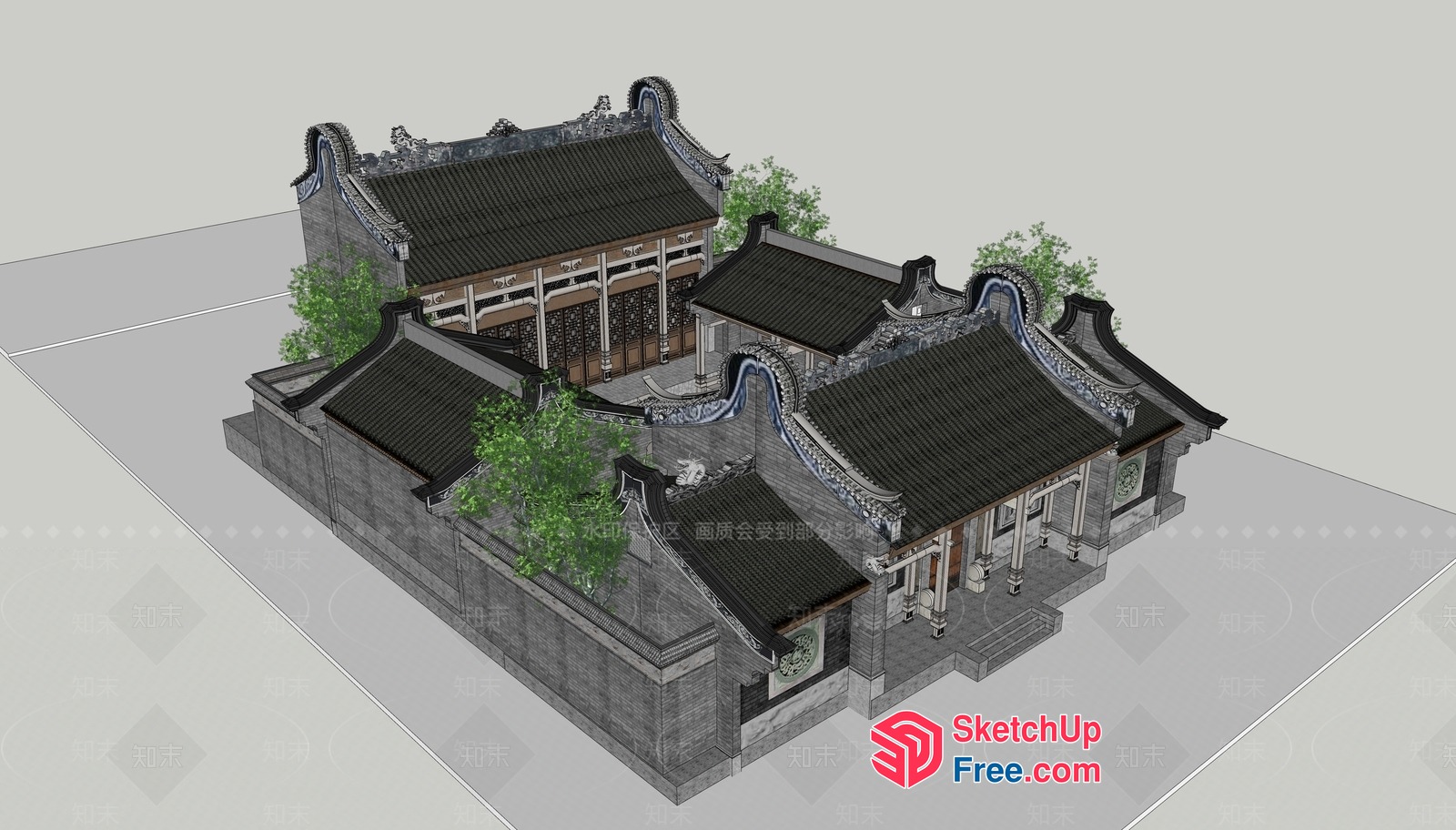Traditional Chinese Architecture 3D SketchUp File