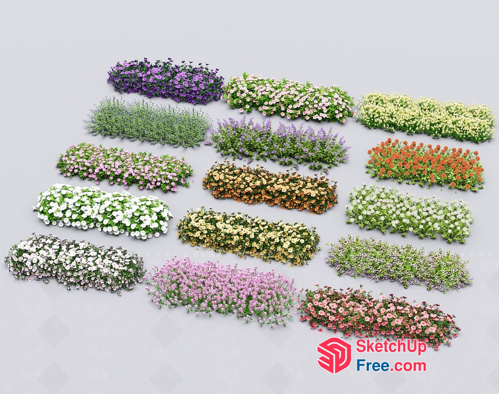 Colorful Flower Arrangement Collection 3D SketchUp File