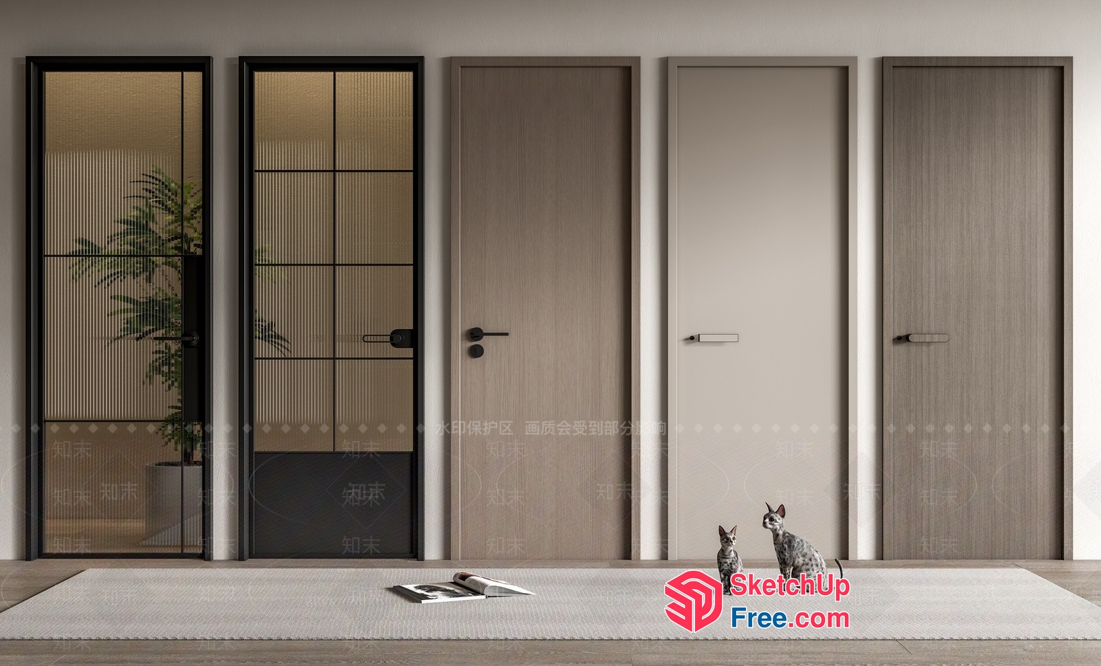 Elegant And Modern Door Designs For A Sophisticated Home 3D SketchUp File